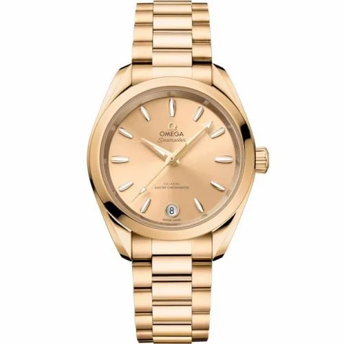 Omega Seamaster Aqua Terra 150M Shades Master Chronometer 34 Moonshine Gold / Champagne / Bracelet 220.50.34.20.08.001 (22050342008001)